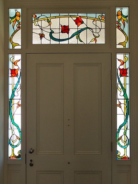 Stained Glass Door Frame — Melbourne, VIC — Arcadia Leadlight & Stained Glass