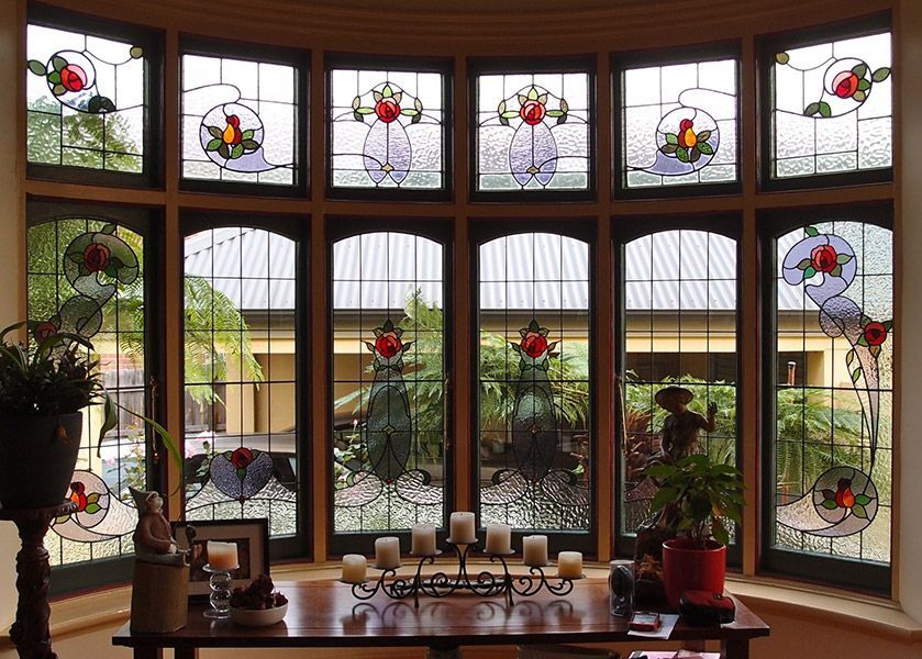 Art Nouveau Window Stained Glass — Melbourne, VIC — Arcadia Leadlight & Stained Glass