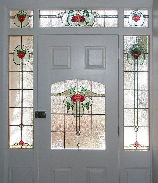 Edwardian Glass Door and Door Frame — Melbourne, VIC — Arcadia Leadlight & Stained Glass