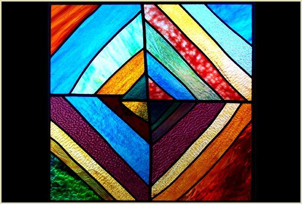 Diagonal Style Stained Glass — Melbourne, VIC — Arcadia Leadlight & Stained Glass