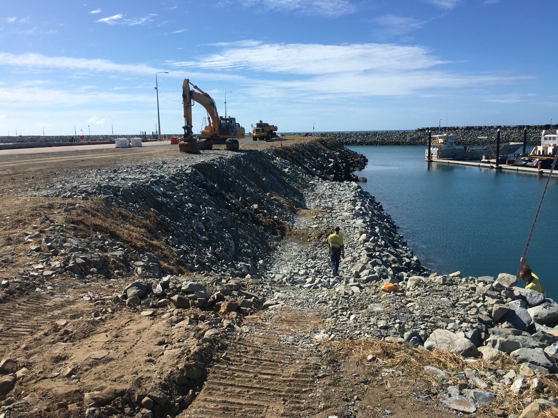 Inner Harbour Rock Wall Mackay — Quarry Products In Mackay, QLD