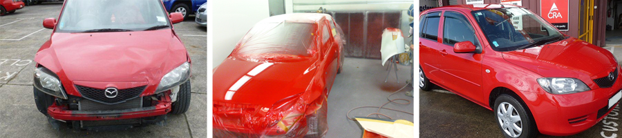 A car being repaired