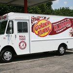 Truck with Large Sticker on Side — Birmingham, AL — Birmingham Color Graphics