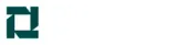 A black and white logo with a shadow on a white background.