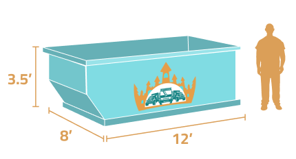 A silhouette of a man standing next to a green dumpster with the number 10 on it.
