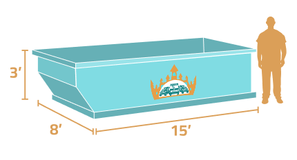 A silhouette of a man standing next to a green dumpster with the number 10 on it.