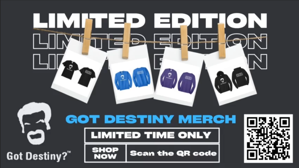 Limited edition got destiny merch limited time only shop now scan the qr code