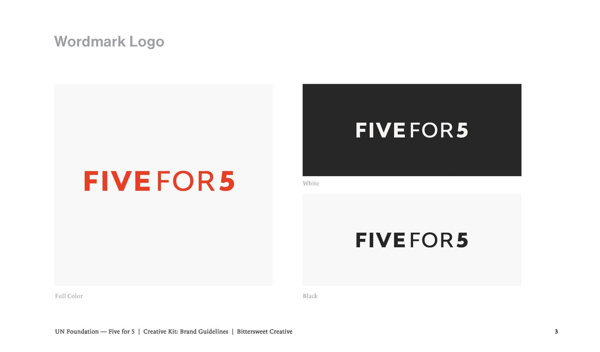 Five for 5 Wordmark Logo