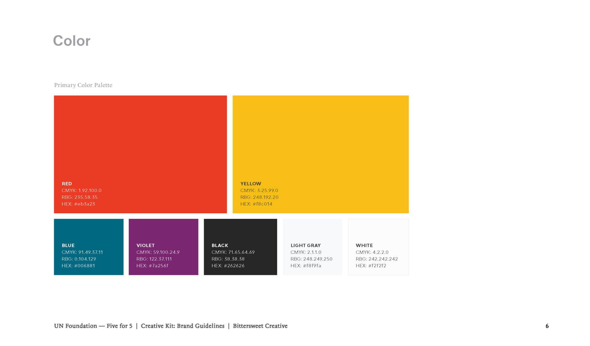 Five for 5 Color Palette