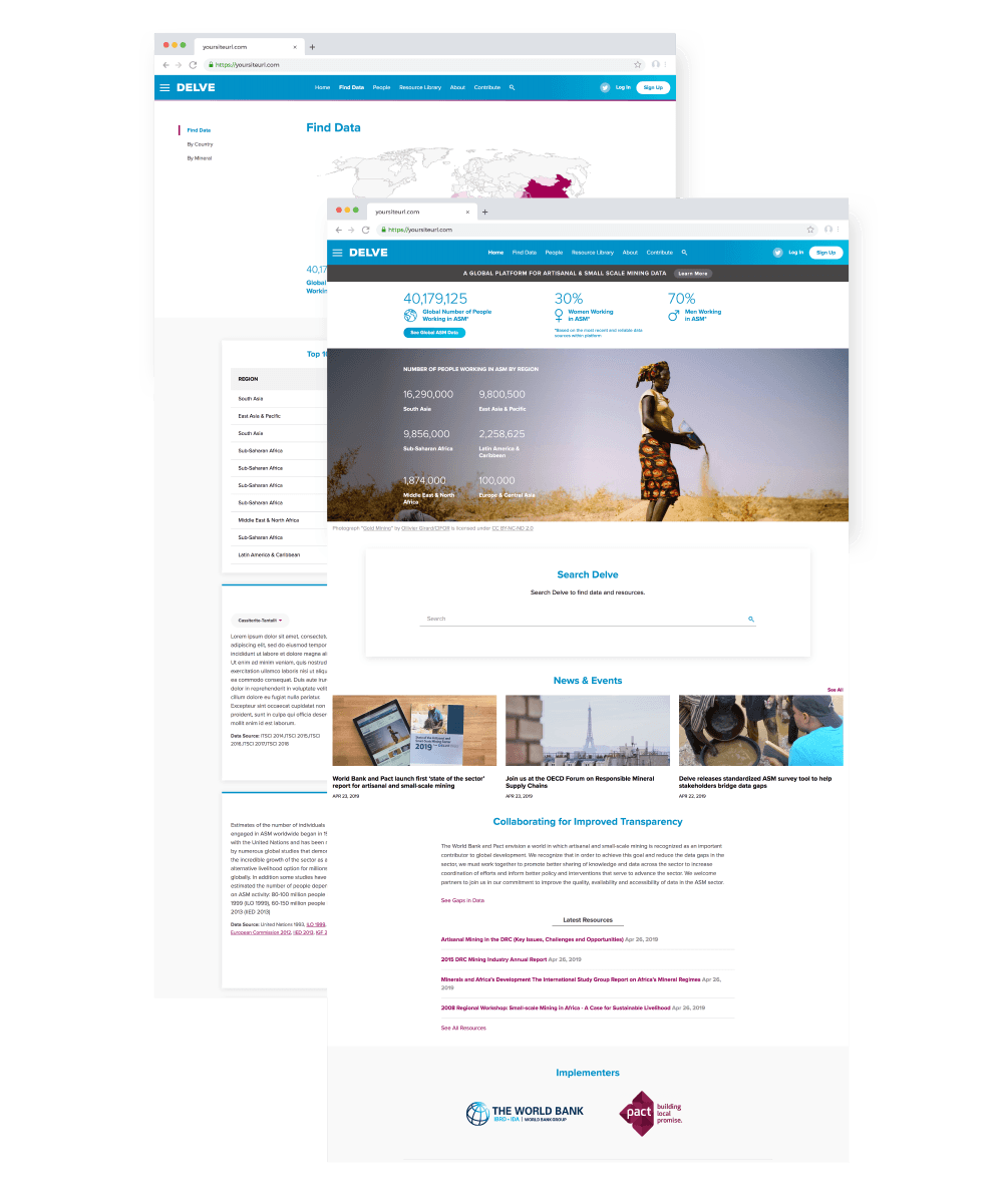 Delve Website Design