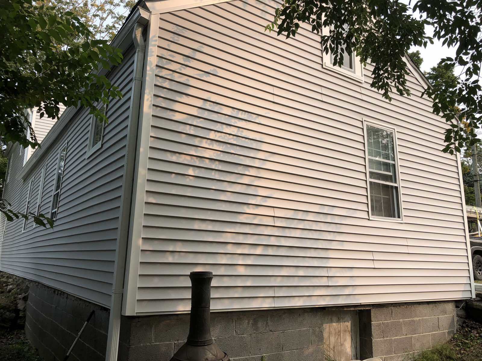 New siding provides a clean and beautiful look.
