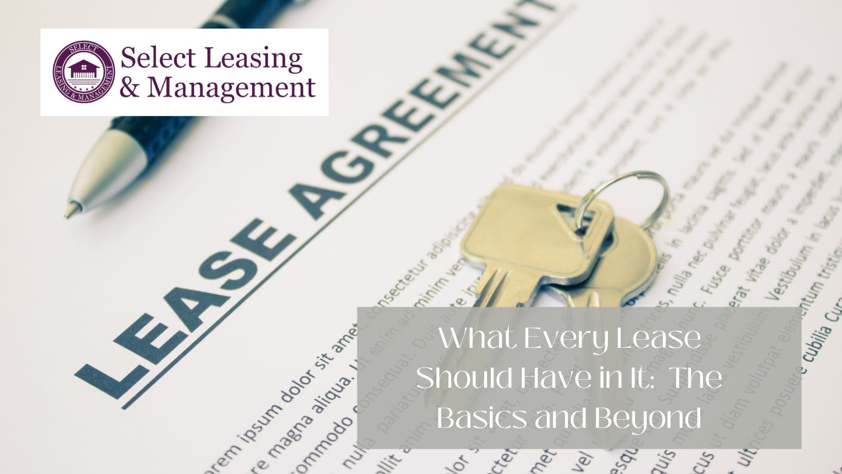 what every lease should have in it rental agreement and key