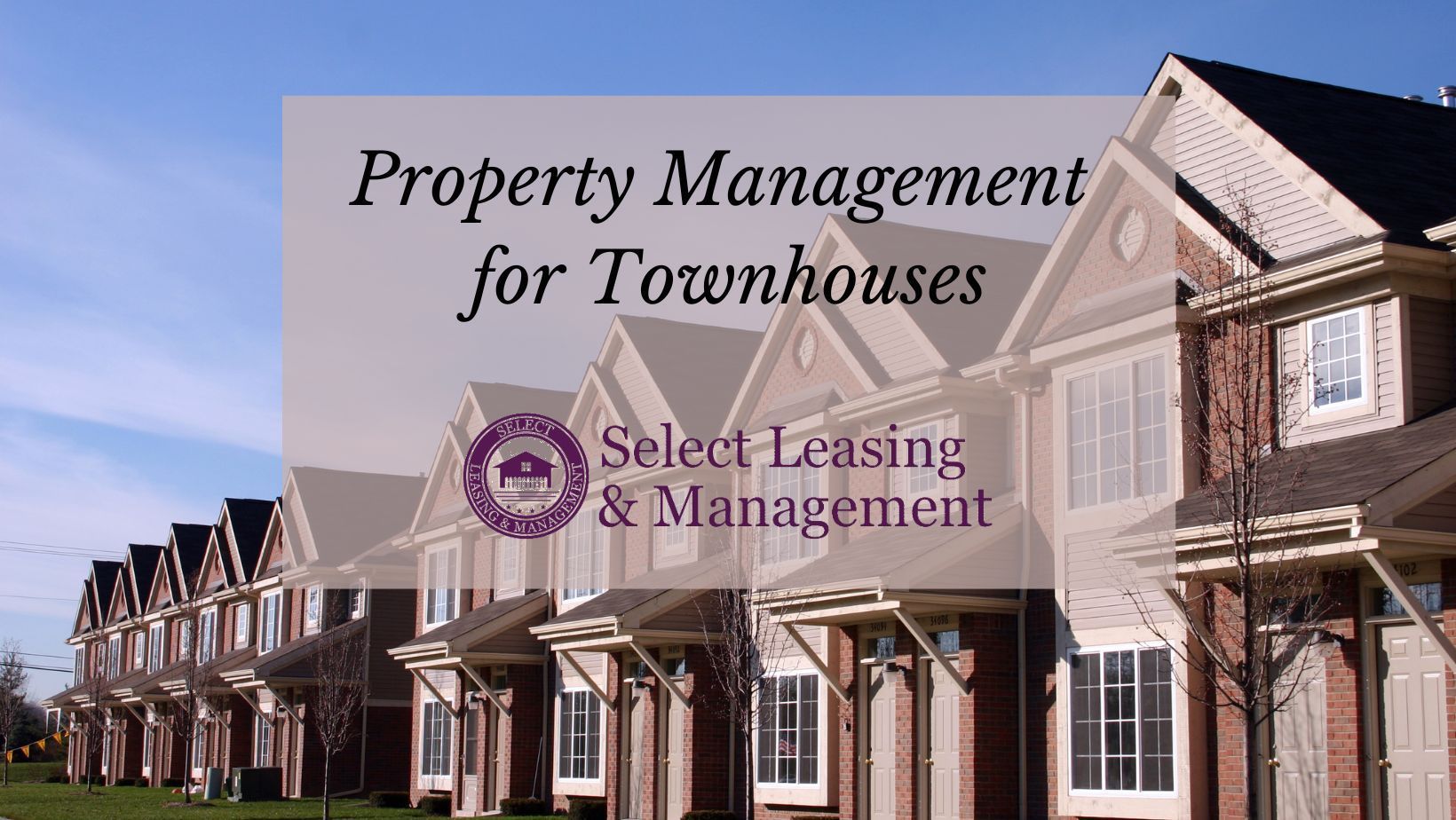 Property Management for Townhouses