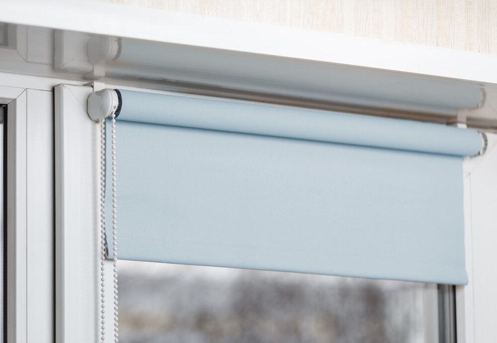 A Close Up of a Roller Blind on a Window — Port Blinds & Awnings In Kempsey, NSW