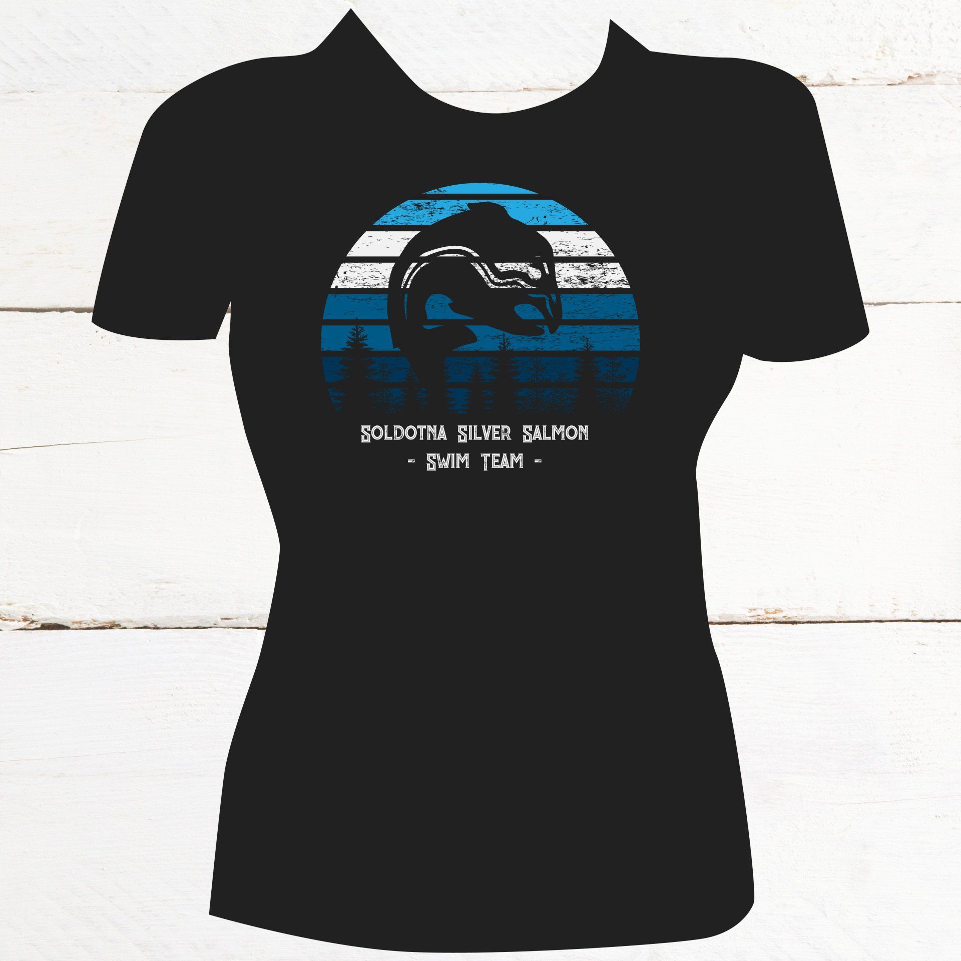 T-Shirt Design - Fish in Blue Sky