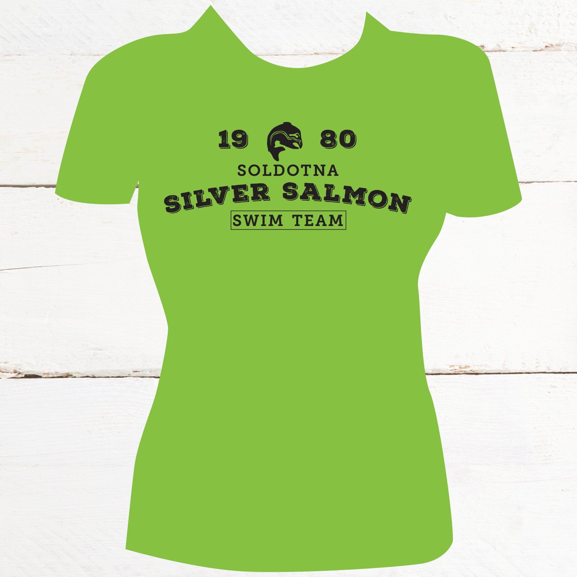 T-Shirt Design - Soldotna Silver Salmon Swim Team