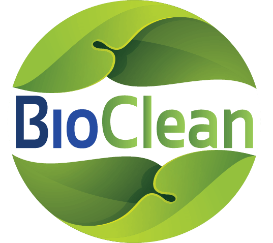 Logo for BioClean, featuring the word