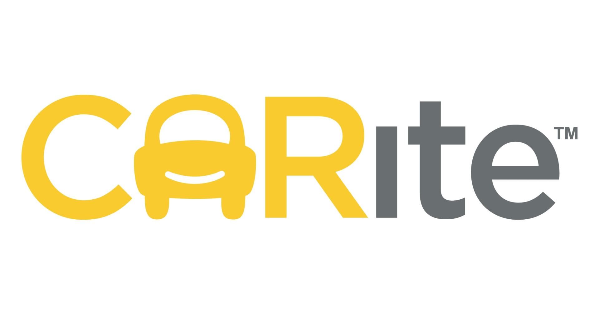 Carite logo: Yellow car icon integrated into the