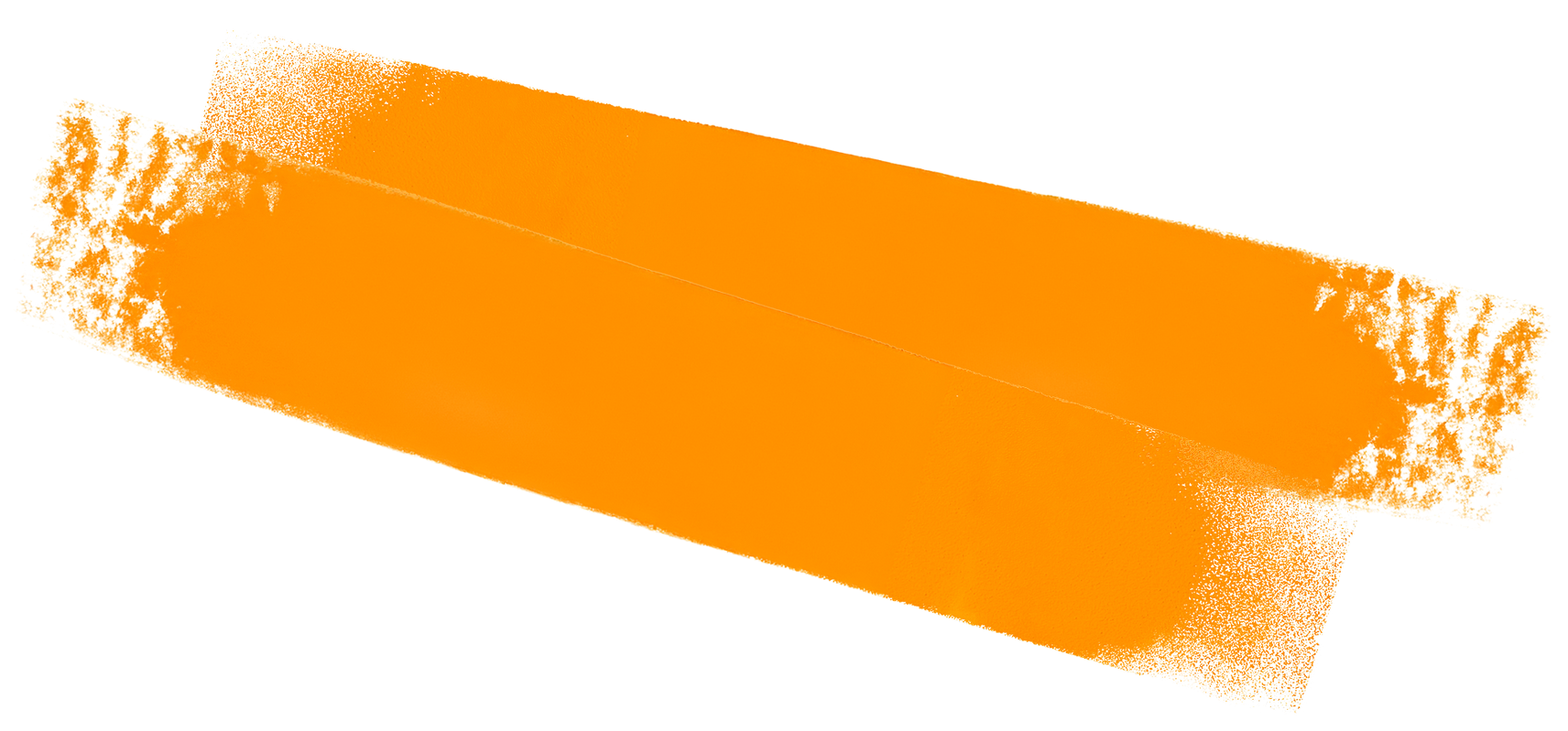 Orange paint brush stroke