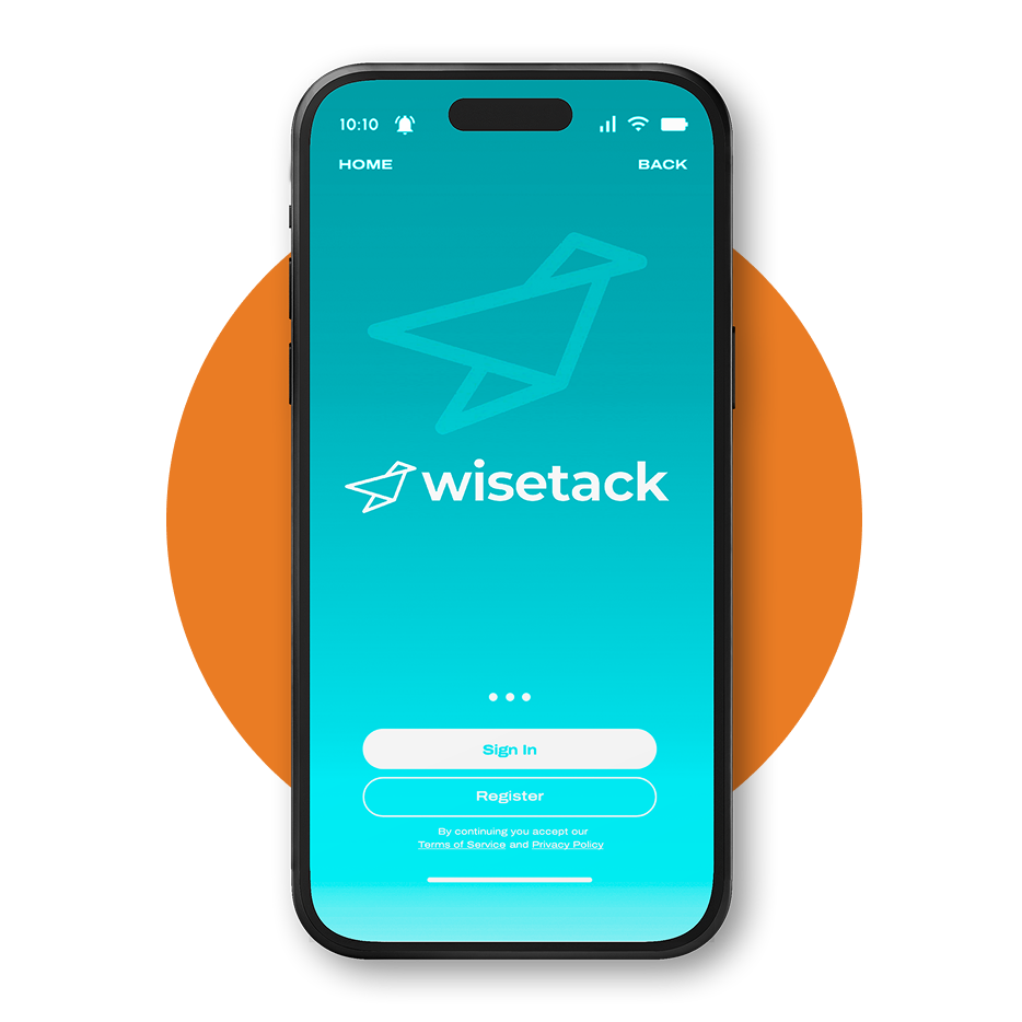 A phone with the wisestack app on the screen