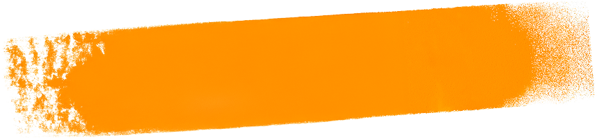 Orange paint brush stroke