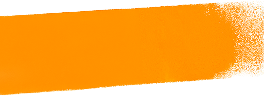 Orange paint brush stroke