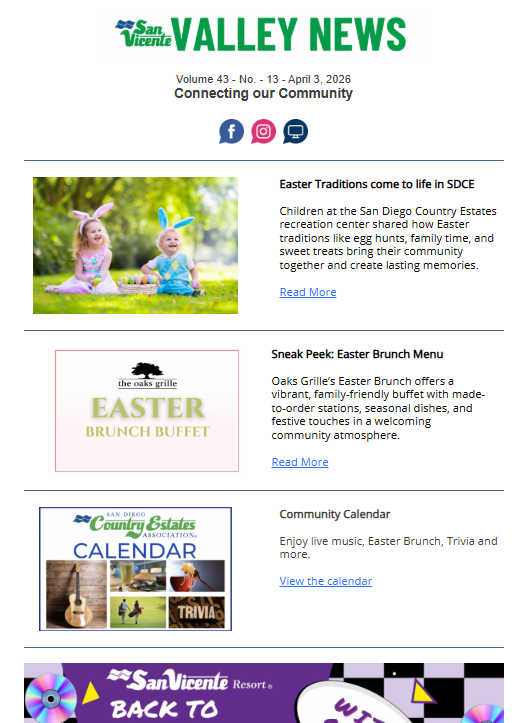 San Vicente Valley eNews Blog San Vicente Valley eNews Blog