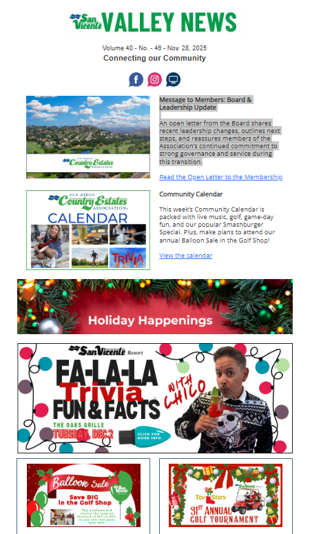 San Vicente Valley eNews Blog San Vicente Valley eNews Blog