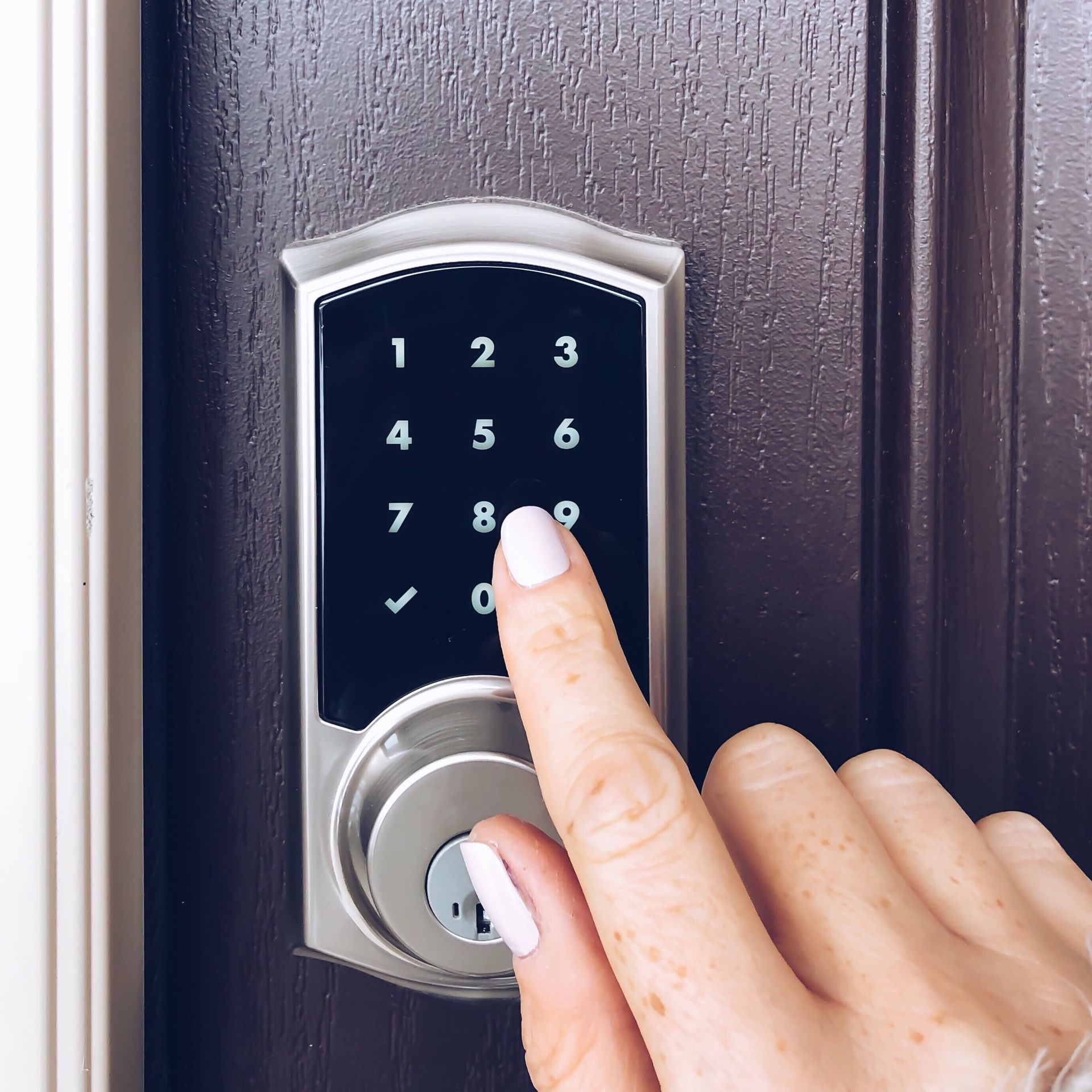 Keypad entry system into a person's home.