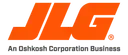 JLG logo: orange text "JLG" with "An Oshkosh Corporation Business" below.