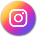 Instagram logo: White camera icon inside a square on a colorful gradient circle.