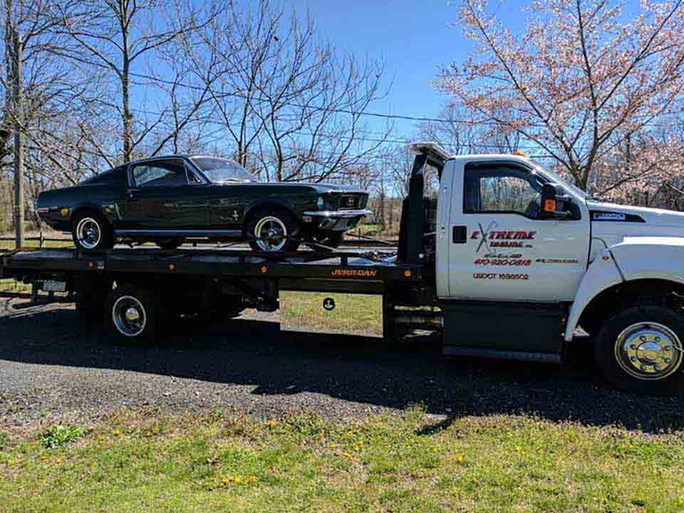 Old Vintage Car on Towing Truck | Elkton, MD | Extreme Towing LLC