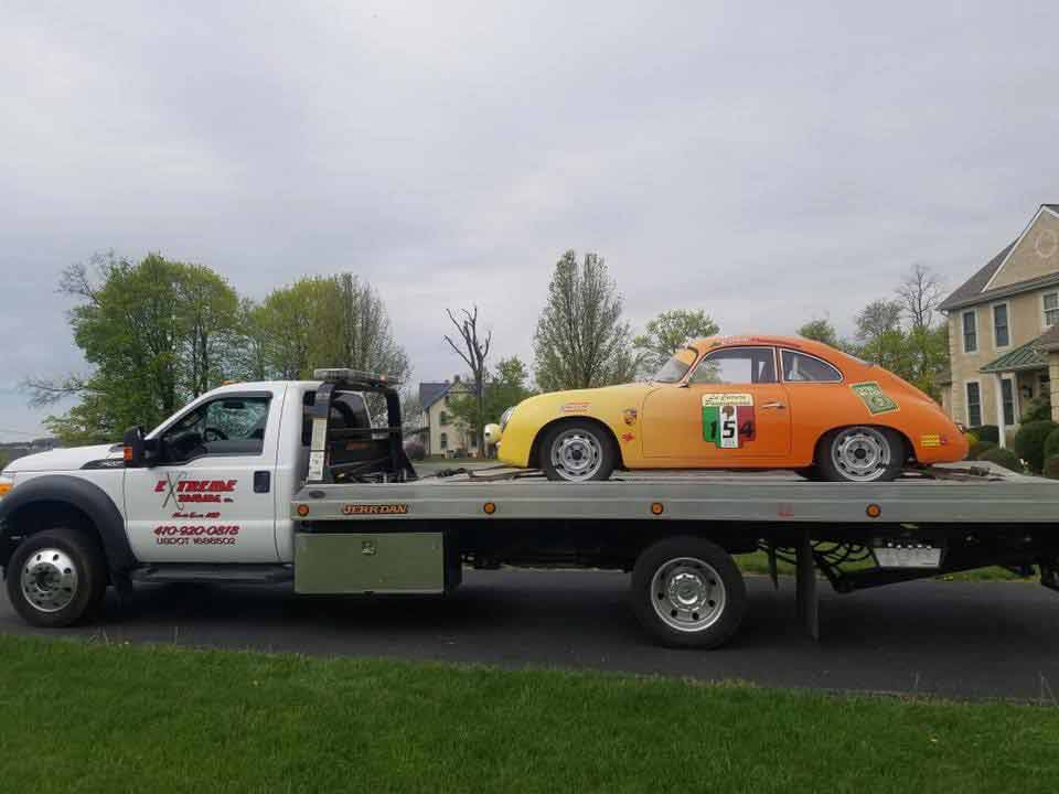 Racing Car on Towing Truck | Elkton, MD | Extreme Towing LLC