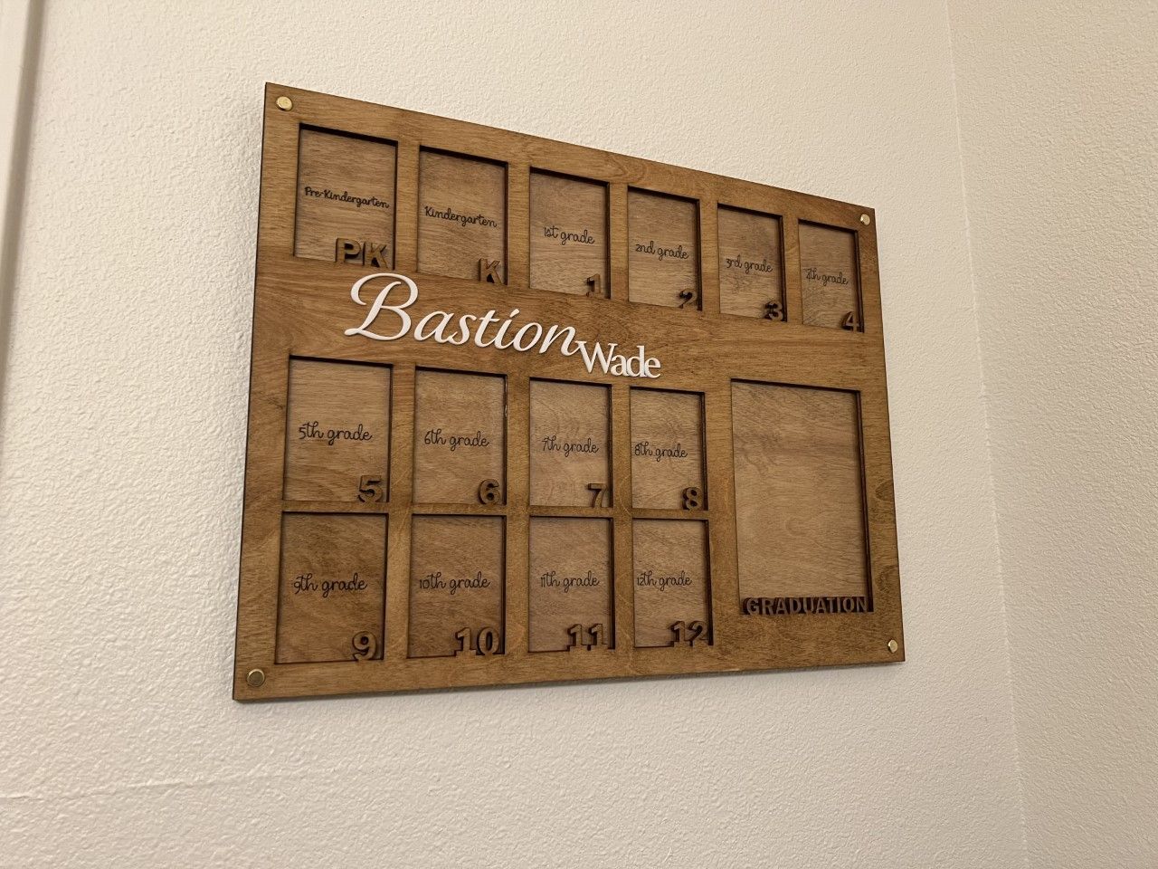 A wooden sign with the word bastion on it