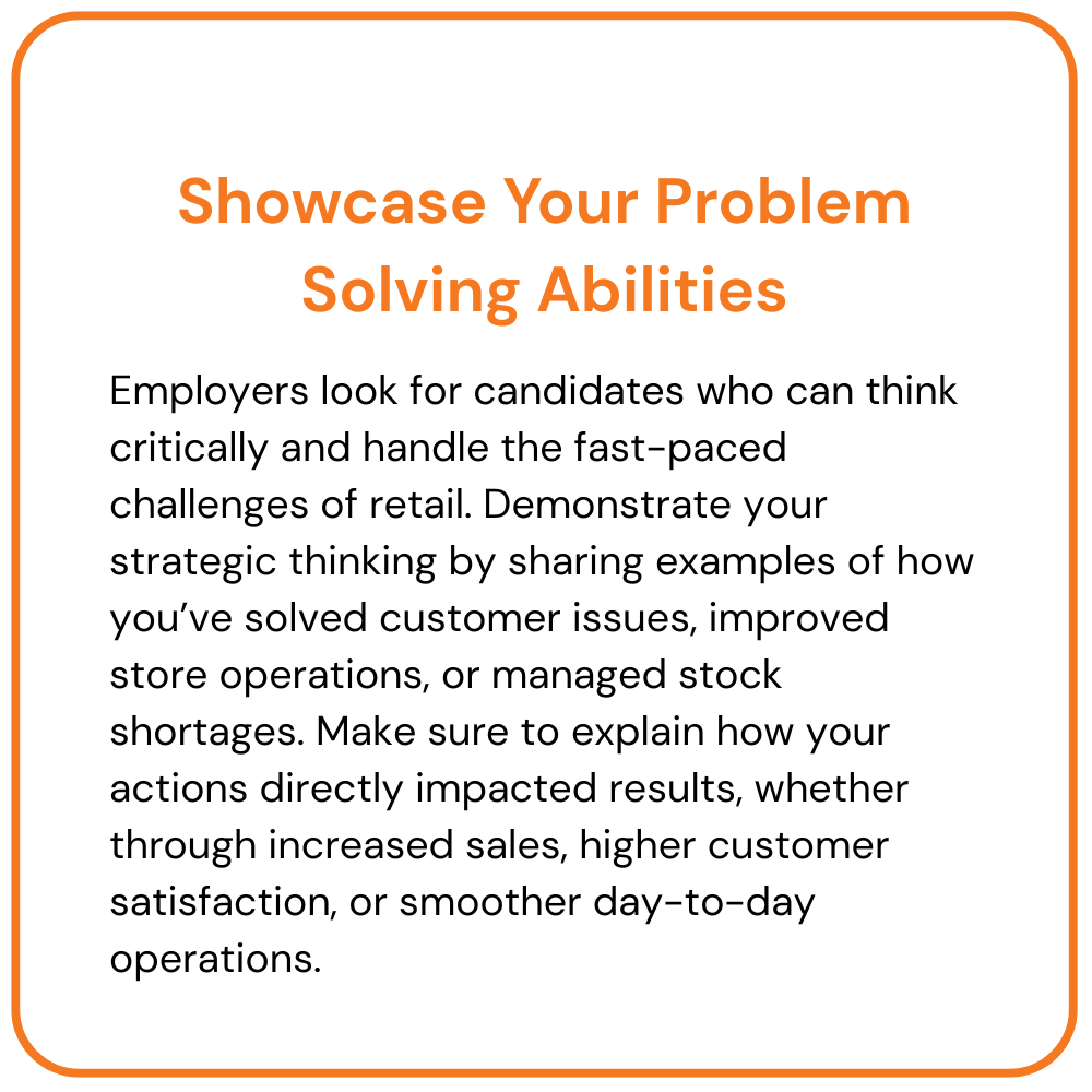 Orange box with text: