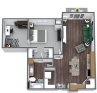 Quest Apartment One Bedroom Floor Plan