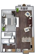Quest Apartment Studio Floor Plan