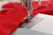 Sewing machine and red cloth