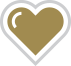 A gold heart icon with a white outline and a small white highlight curve in the top left corner.
