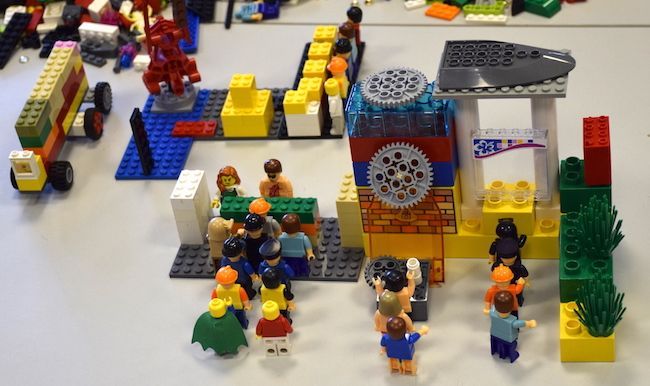 A LEGO Serious Play model built by a team in one of our Culture Code workshops