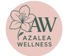 Logo: Pink circle with an azalea flower and 