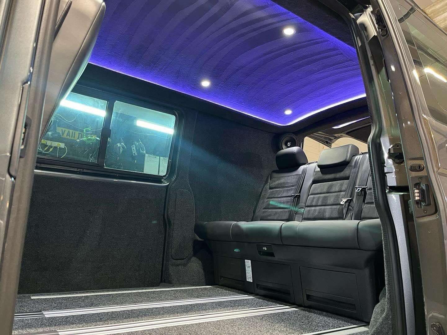 Suede headliner to rear headliner in VW Transporter T5