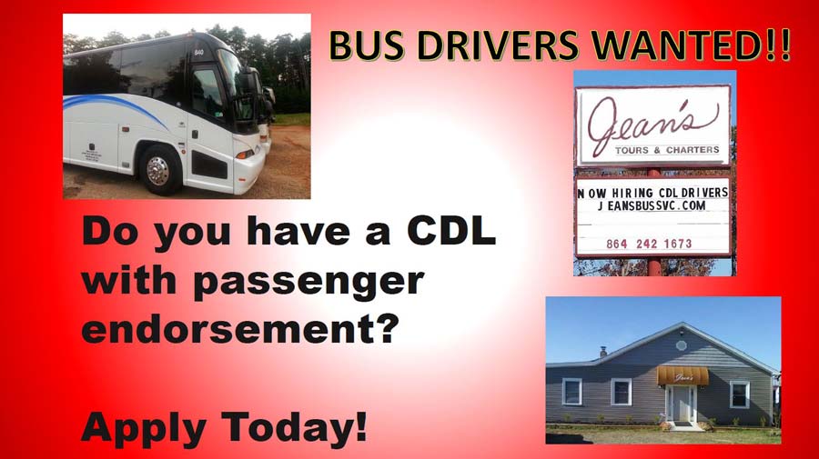 Career with jean hiring a bus driver