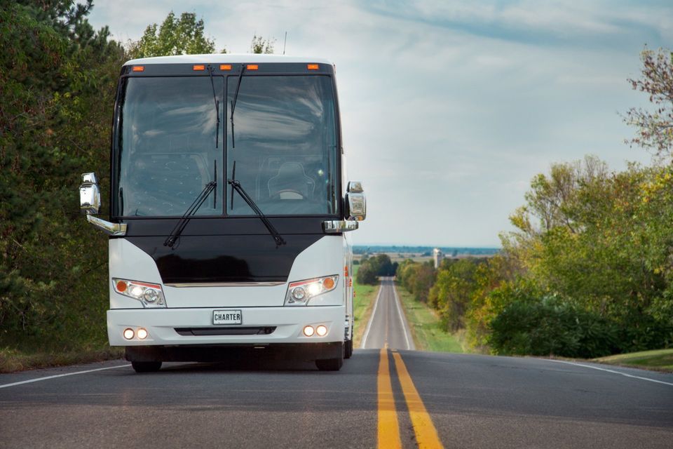 Travel Bus On The Road — Greenville, SC — Jeans Bus Service Inc