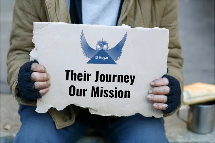 person holding a sign that says their journey our mission