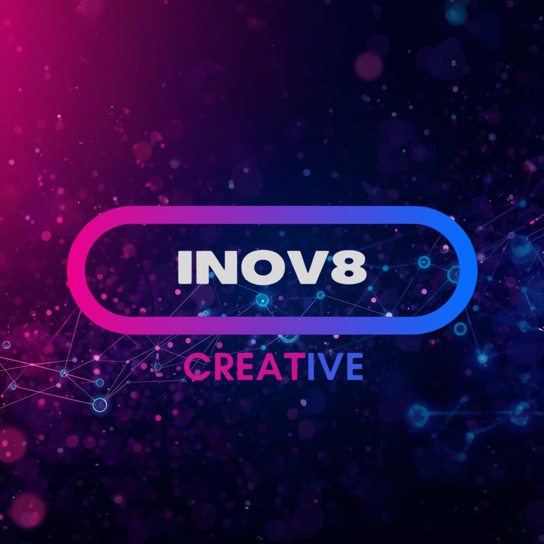 Inov8 logo on digital background