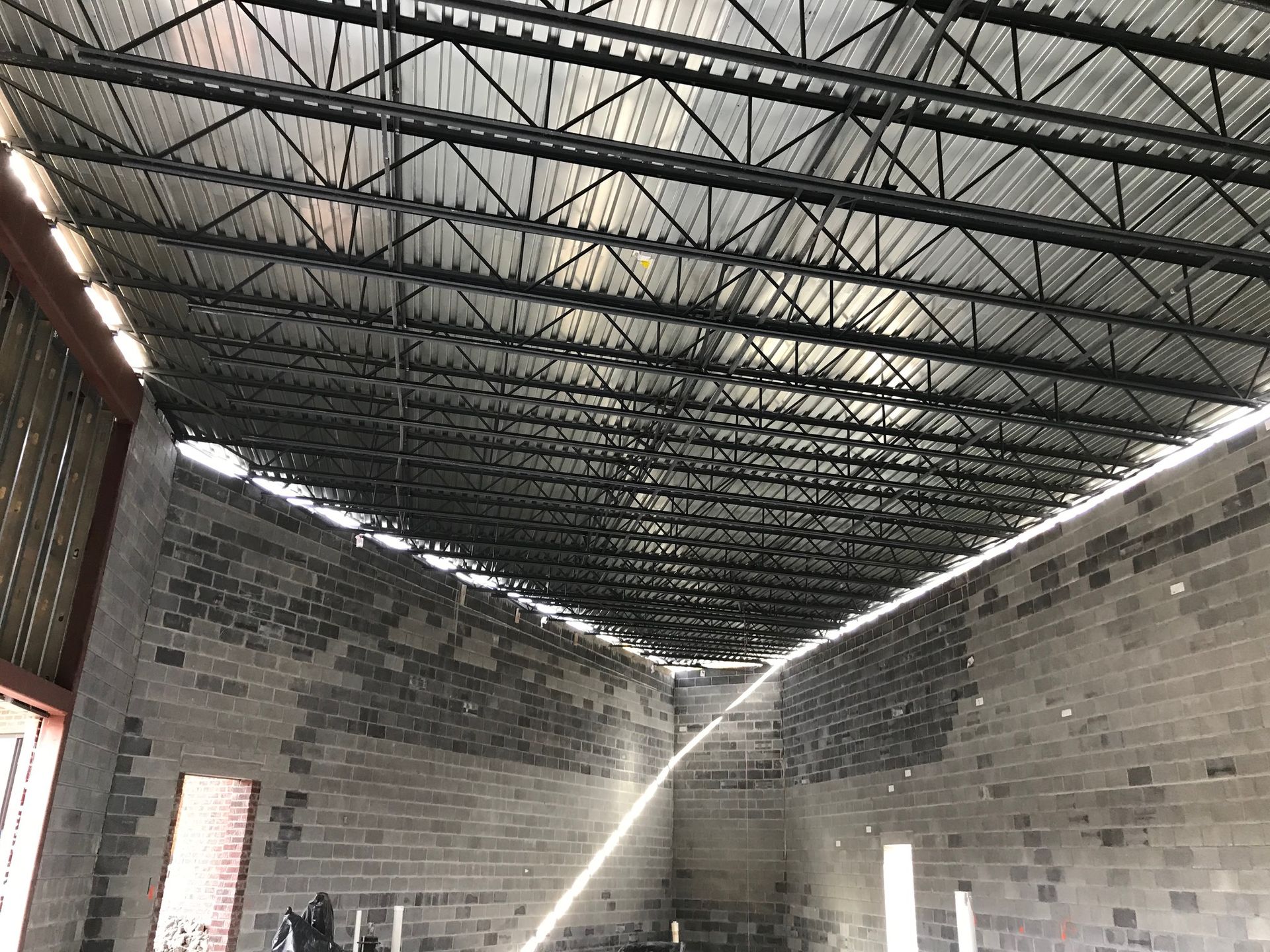 Interior view of a building under construction