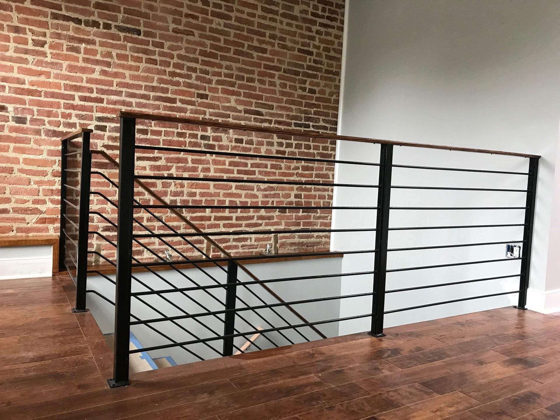 Stylish metal handrails