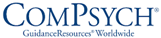 The ComPsych Guidance Resources logo. Dark blue text on white background.