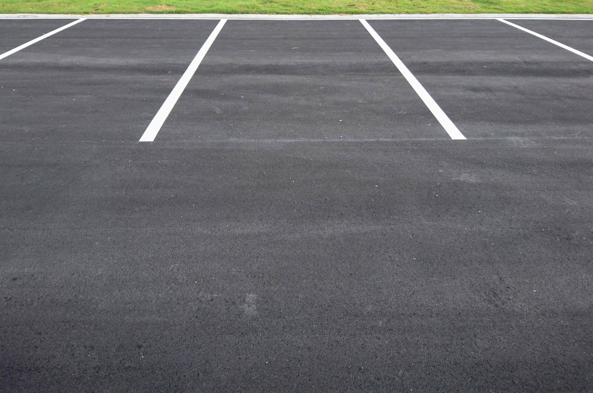 Empty Parking with White Lines — Danbury, CT — A. Luis and Sons INC. Asphalt Paving and Construction
